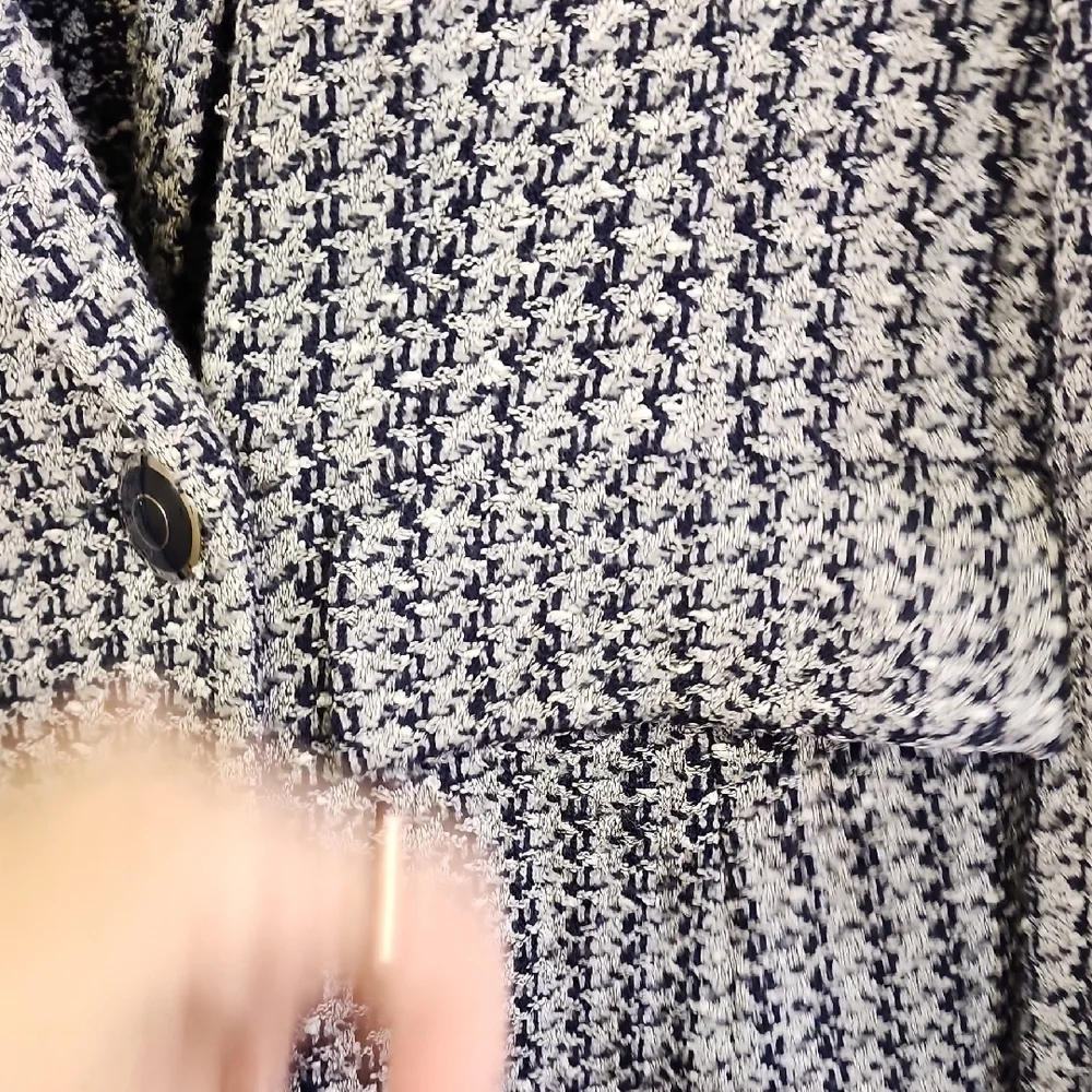 St. John Blue and Gery Textured Blazer Womens Size 6